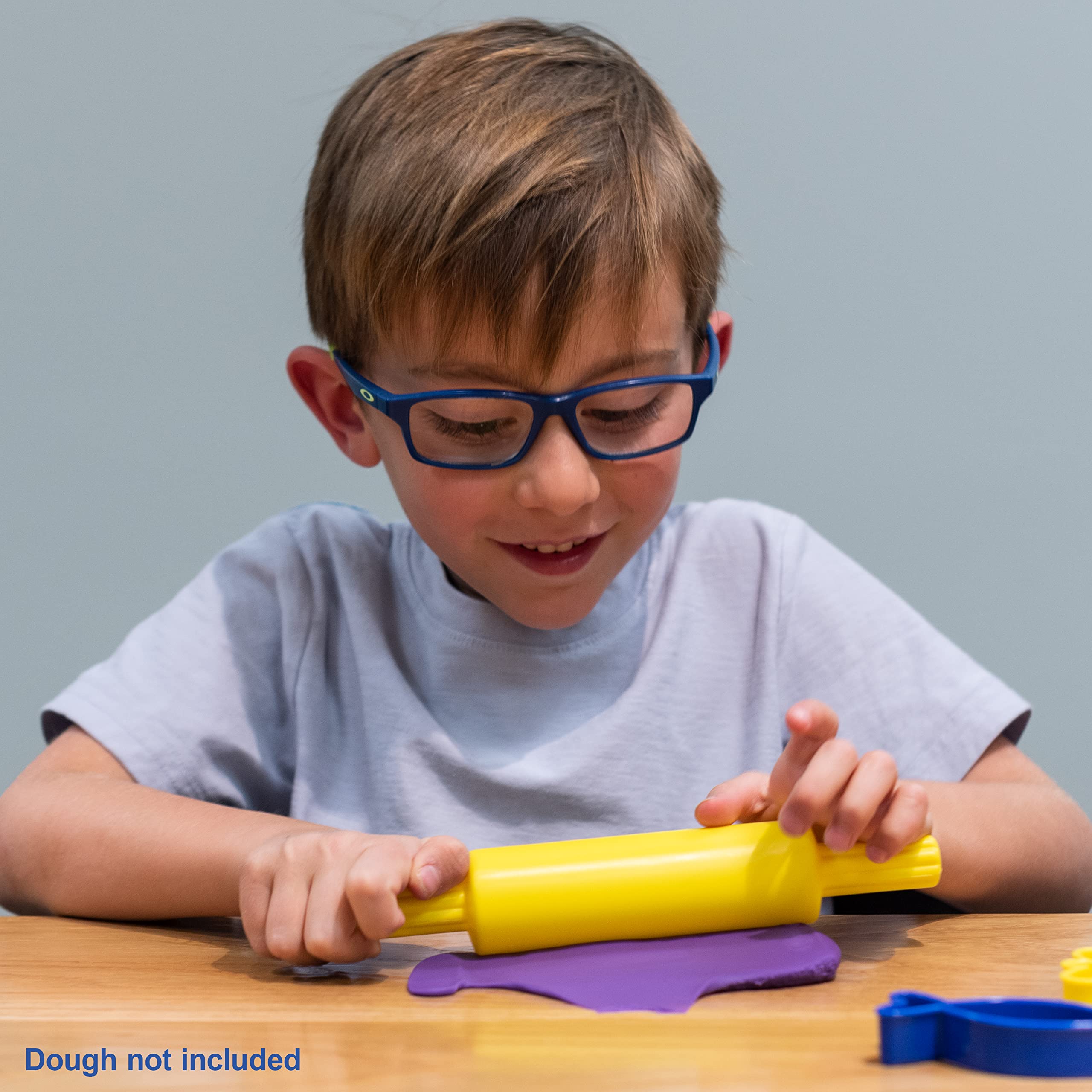 READY 2 LEARN 17-Piece Dough Roller and Cutters Set for Kids Ages 18 Months+ | Toddler Arts & Crafts Supplies | Roll, Cut, Mold & Play Dough Tools | Perfect for Preschool Learning & Creative Play at Home or Classroom