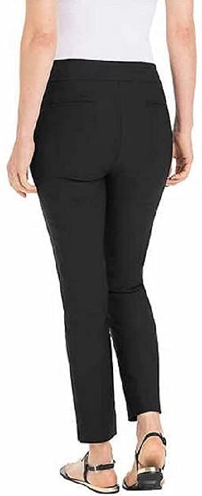 Hilary Radley Women's Ankle Pants - Pull On Style (Black, Large) for Work & Travel