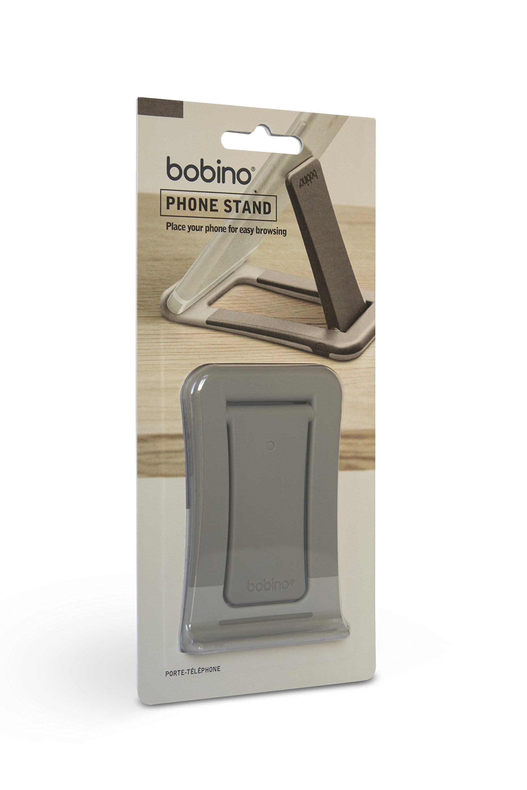 Bobino PHSTAST Adjustable Phone Stand Holder - Slate Gray for Desk, Table, Watching Videos & Hands-Free Calling