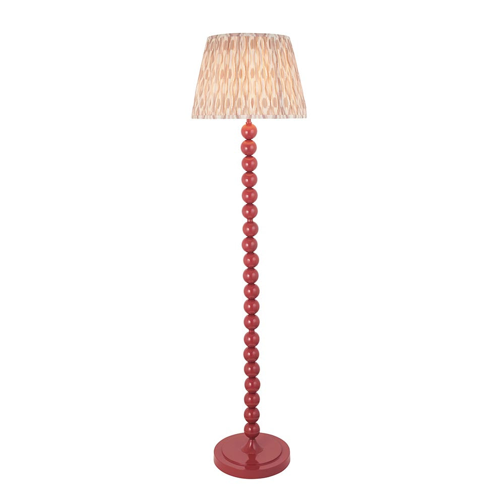 Auralis Ikat Floor Lamp with E27 Socket - Modern Handwoven Design for Living Room, Bedroom & Office Lighting