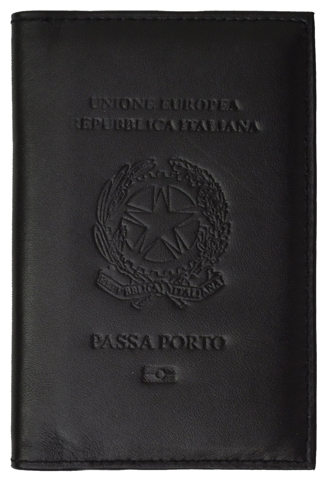 Genuine Leather Italy Passport Wallet with Emblem Embossed - Travel Organizer for Passaporto & Documents - Perfect for Business Trips & Vacations
