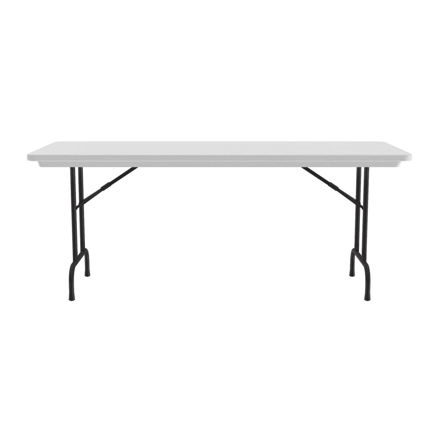 Correll Home Office Adjustable Tamper-Resistant Folding Table - Heavy Duty 60x30 Inches Rectangular Desk for Office, Classroom & Correctional Facility - Gray Granite Finish - Space Saving Foldable Design for Small Spaces & Multi-Purpose Use