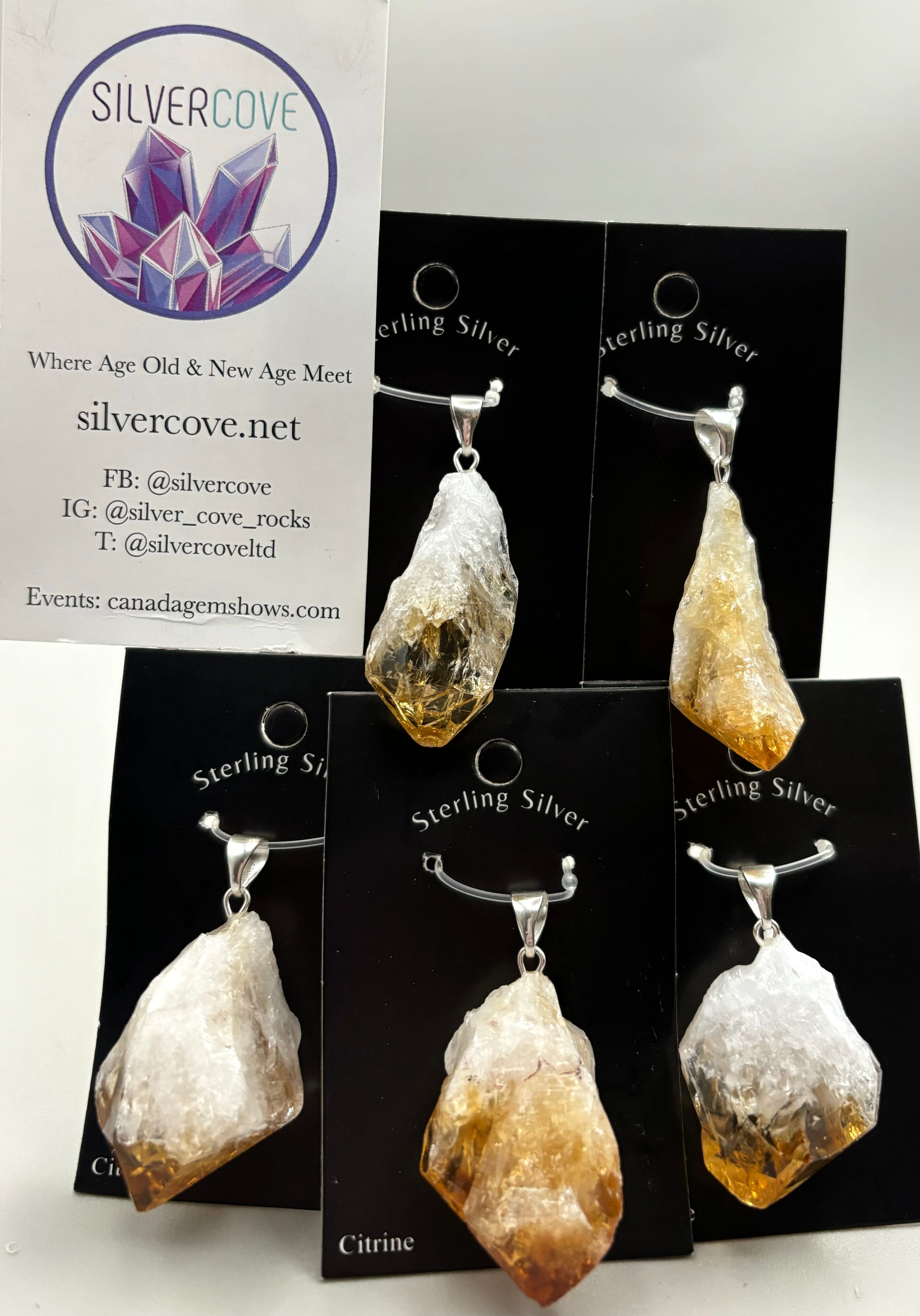 Natural Citrine Point Sterling Silver Pendant Necklace - Healing Crystal Jewelry for Women, Gift for Her | Perfect for Meditation, Energy Work & Everyday Wear