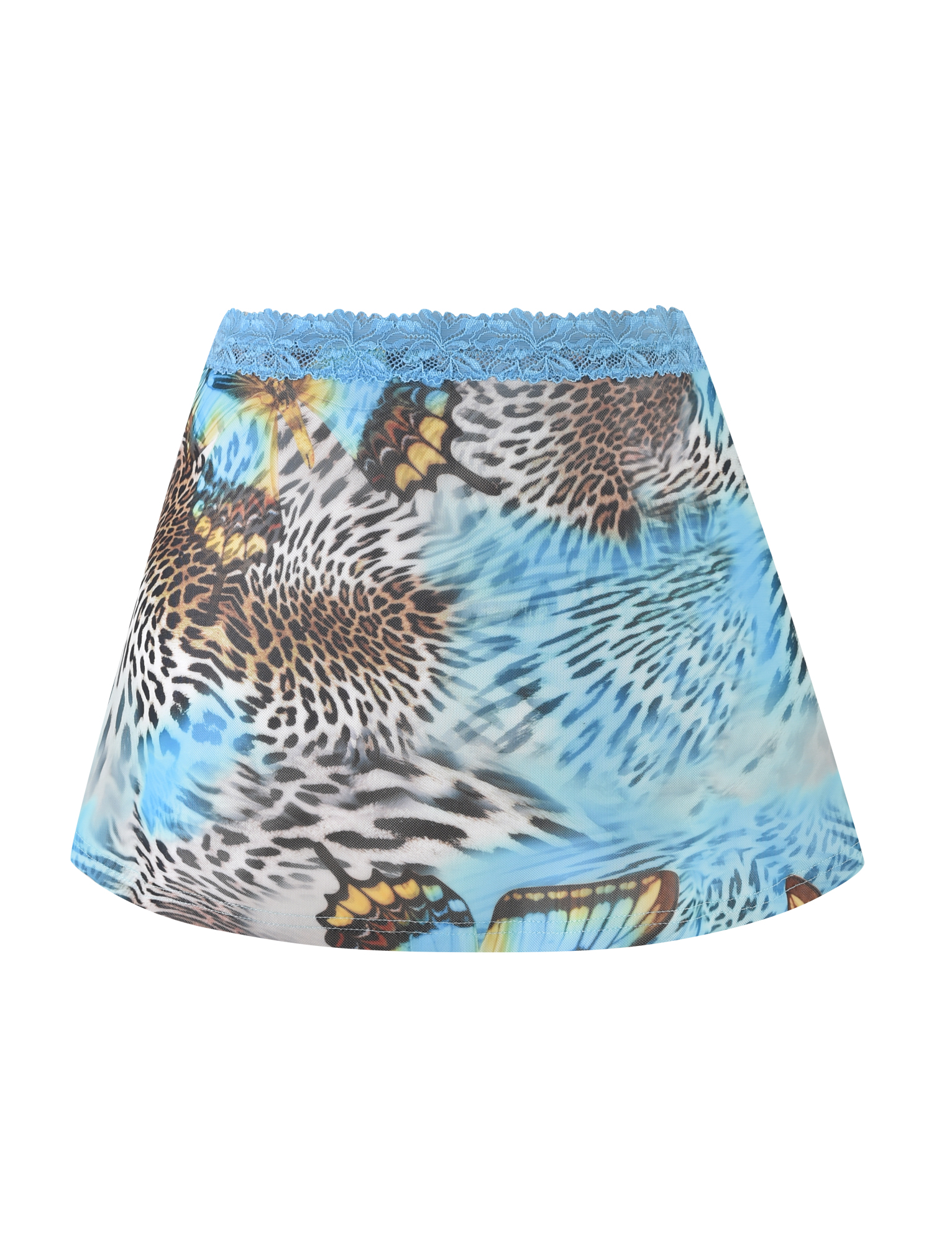 FINLEA Mini Skirt - Animal Print & Butterfly Design - Women's Fashion Skirt for Casual Wear, Party, and Summer Outfits
