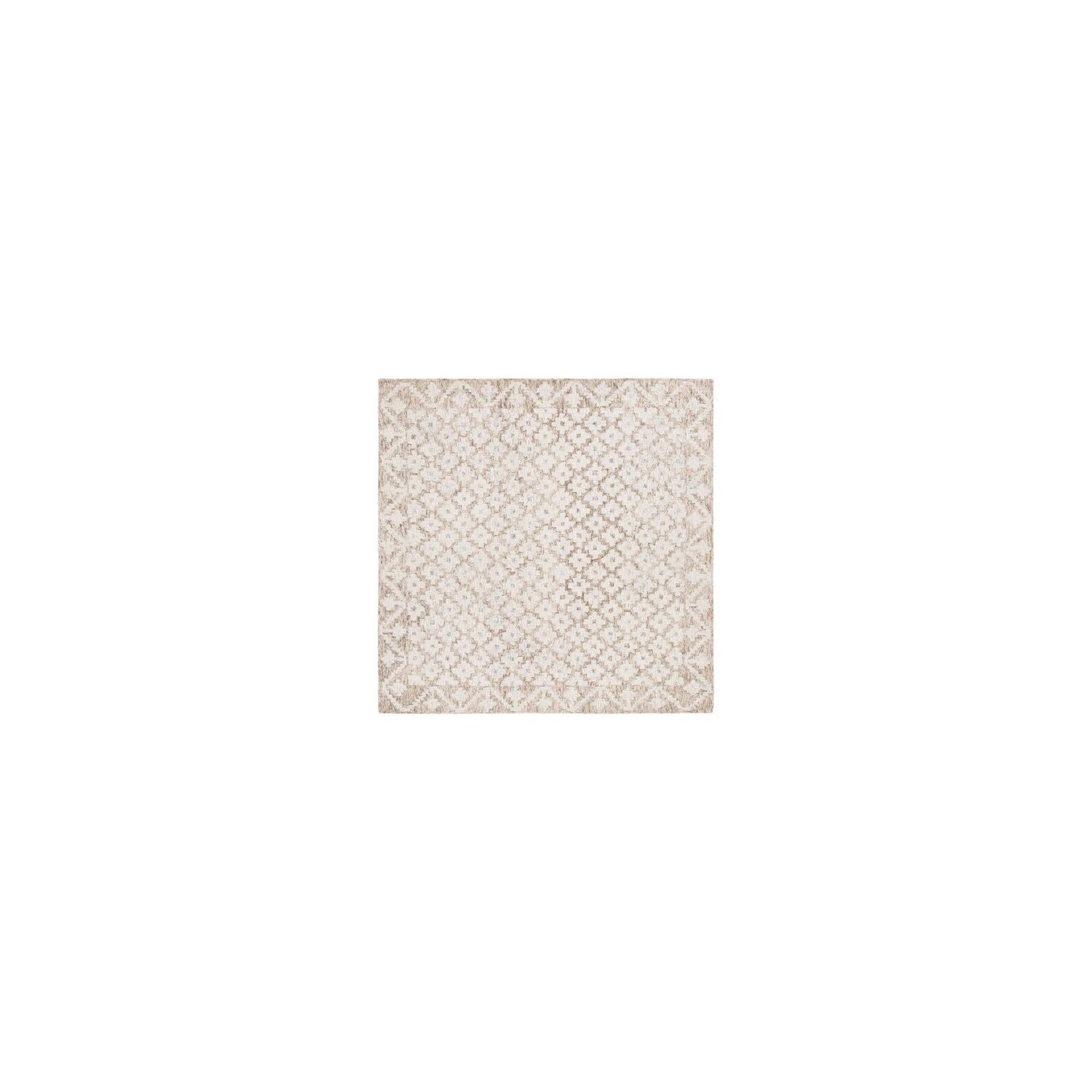 SAFAVIEH Metro Collection 6' Square Beige & Sage Wool Area Rug - Handmade Premium Quality for Living Room, Dining Room & Bedroom Decor | Soft & Durable Floor Covering for Home Interior Design