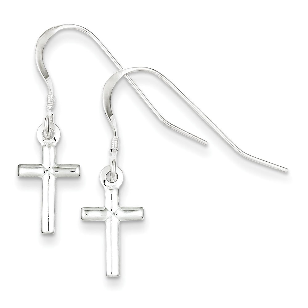 925 Sterling Silver Cross Dangle Earrings for Women - Religious Jewelry Gift for Christmas, Baptism & Everyday Wear