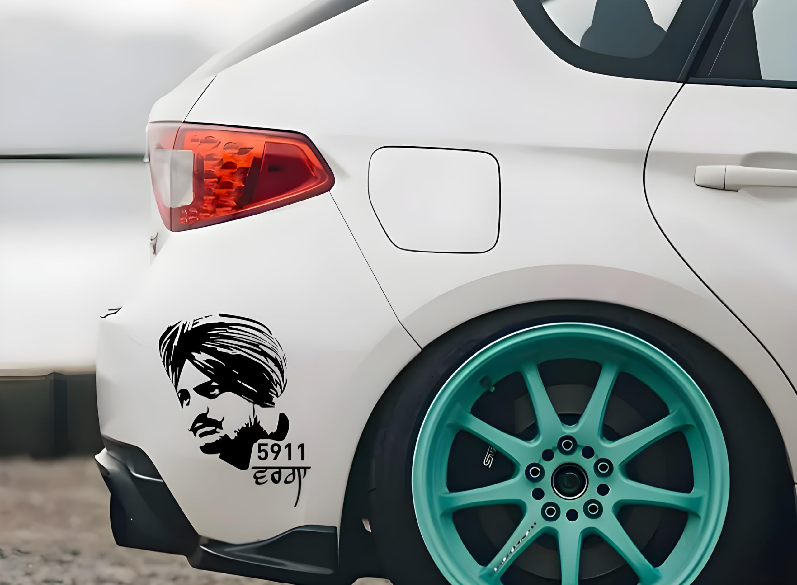 Avsarachna Sidhu Moosewala Black Vinyl Sticker (18x14 cm) - Premium Car & Bike Decal for Fans - Durable, Waterproof, Easy to Apply - Perfect for Vehicles, Laptops & Personal Belongings