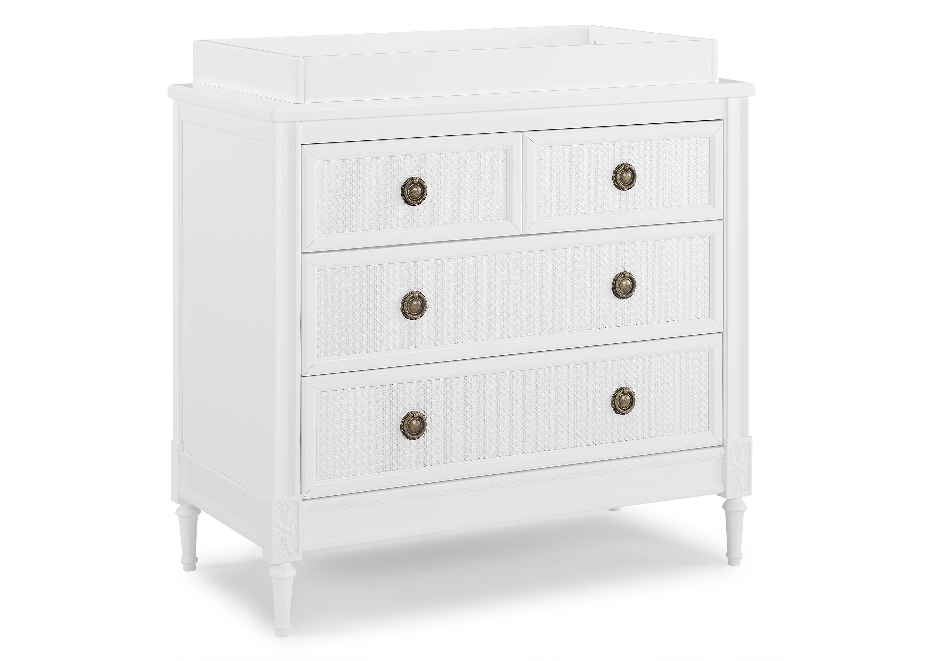 Madeline 4 Drawer Dresser with Changing Top - White Nursery Dresser with Changing Table for Baby Room Organization & Storage - Perfect for Newborn Essentials & Toddler Clothes