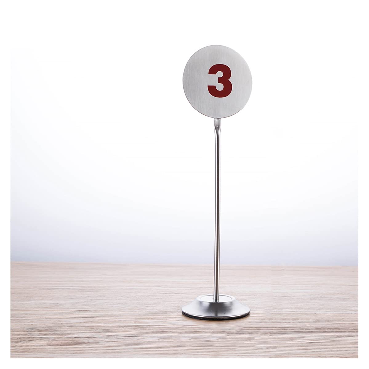 WEJUANR Stainless Steel Table Numbers 1-20 for Wedding, Anniversary & Restaurant Events - 11.2 Inch Tall Elegant Place Cards for Seating, Party & Cafe Decor (Red) - Perfect for Banquets, Receptions and Special Occasions