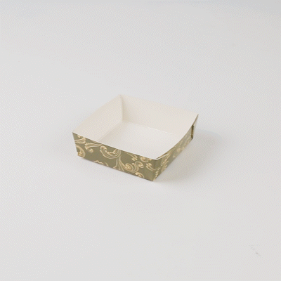 Bake Tek 8 oz Dark Green Vintage Floral Paper Baking Cups - Greaseproof Muffin Liners (4.25
