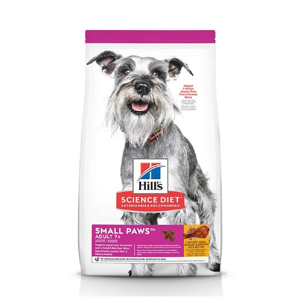 Science Diet Small Paws Adult Dog Food - Chicken Meal, Barley & Brown Rice Formula for Senior Dogs 7+ Years - Perfect for Small Breed Senior Dogs with Sensitive Stomachs