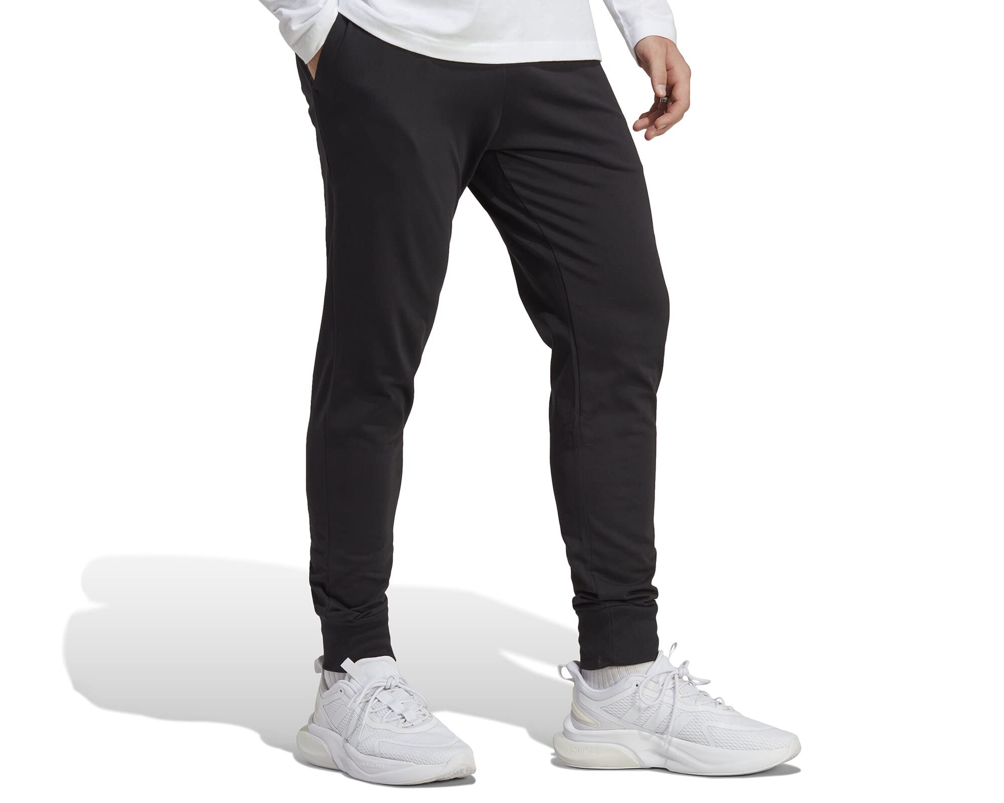 **Adidas Essentials Men's Single Jersey Tapered Cuff Pants - Athletic Shorts for Running, Gym & Casual Wear - Lightweight & Comfortable Sportswear**