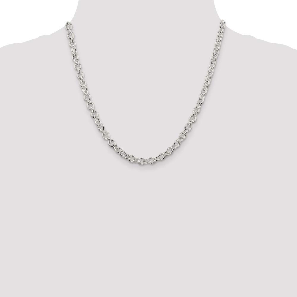 925 Sterling Silver 6.10mm Cable Chain Necklace with Lobster Clasp - Durable & Elegant Jewelry for Women, Perfect for Daily Wear, Gifts & Special Occasions