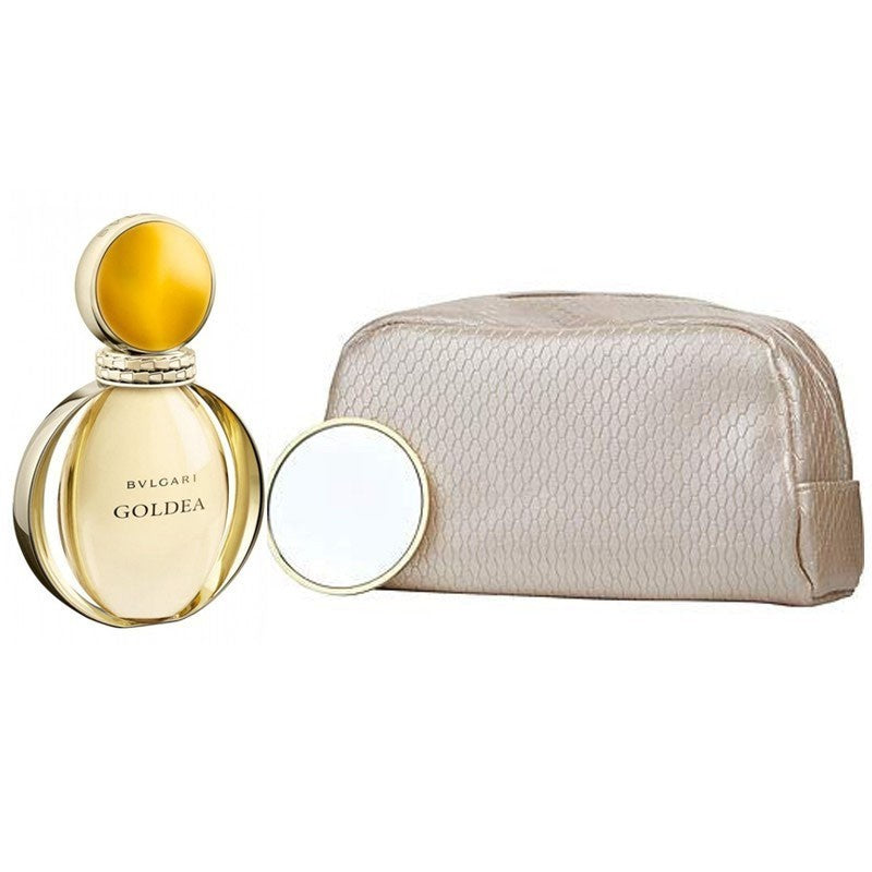 Bvlgari Goldea 3.4 oz Eau de Parfum for Women - Luxury Perfume Gift Set with Pouch & Mirror (3-Piece) | Perfect for Birthday, Anniversary & Special Occasion Gifts