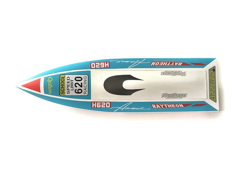 Premium H620 Pre-Painted Fiberglass DIY RC Boat Hull Kit - Blue, Purple, Red Colors (612x168x100mm) for Advanced Players | High-Speed Electric Racing, Pond/Lake Competition, Hobbyist Model Building