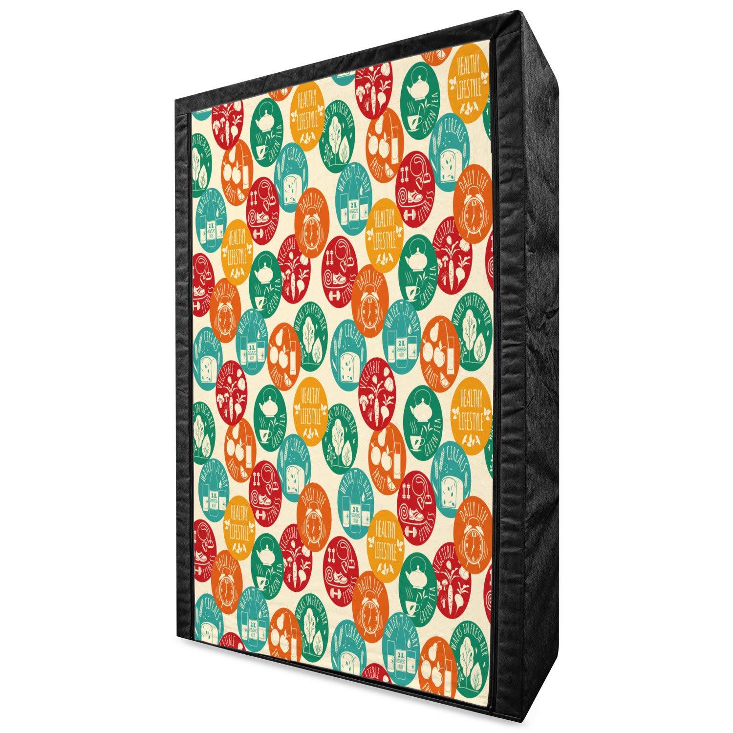 Ambesonne Portable Fabric Wardrobe with Shelves - 42.5