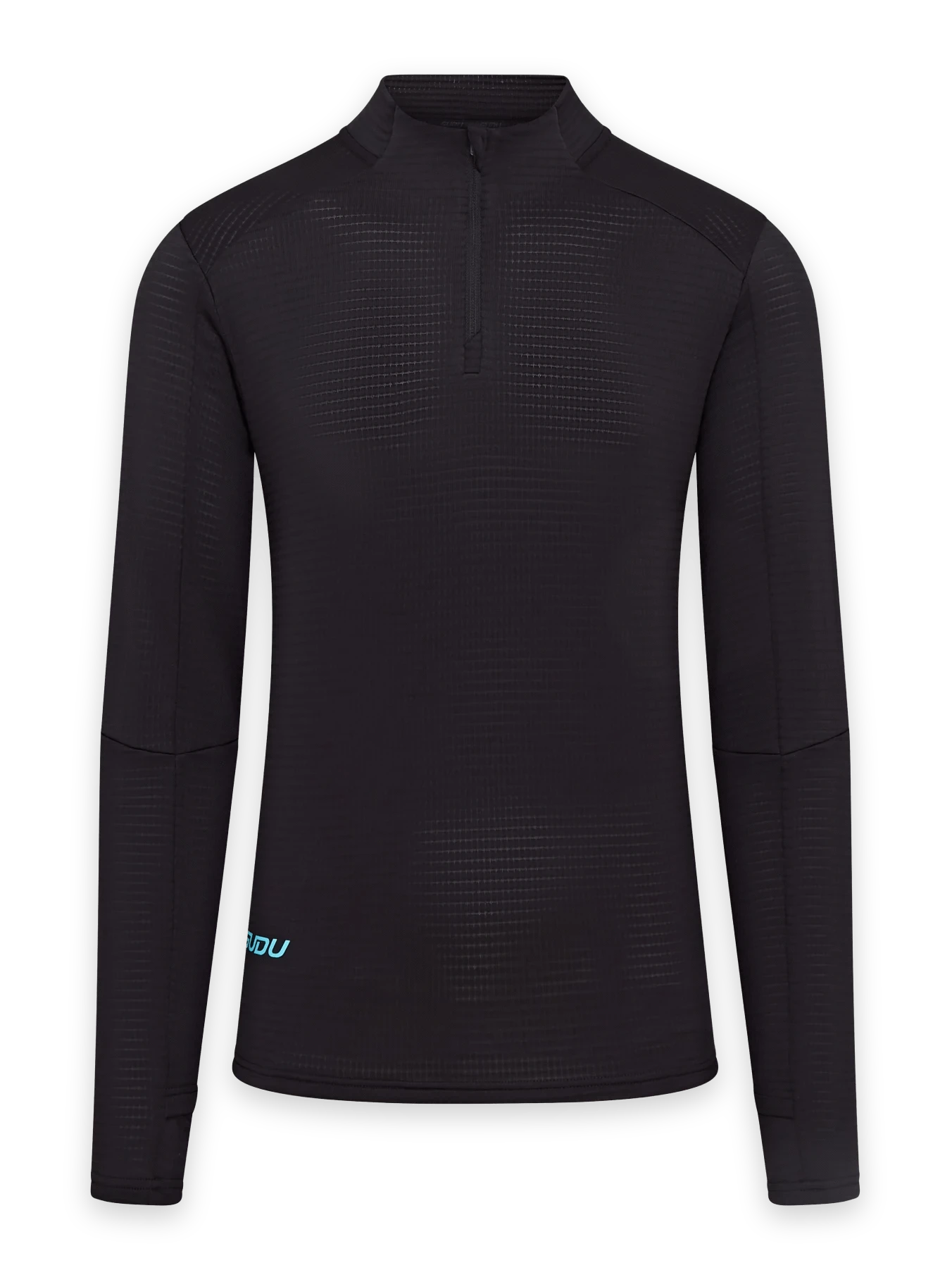 SRZ 01 Zip Mid Layer Jacket - Black & Light Blue | Lightweight Fleece for Hiking, Camping & Outdoor Activities
