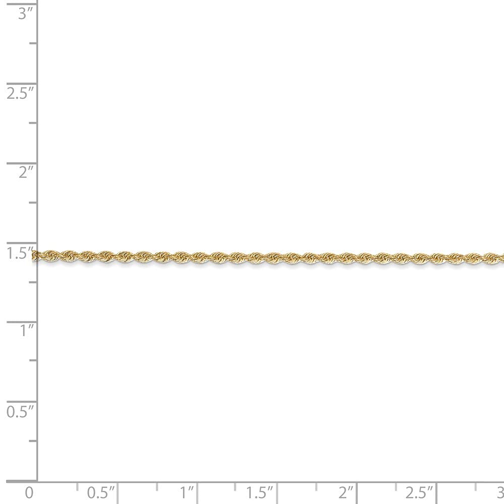 Roy Rose Jewelry 14K Yellow Gold Handmade Polished Smooth Rope Chain Bracelet for Women - 8 Inch Adjustable Length, Perfect for Everyday Wear, Gifts & Special Occasions
