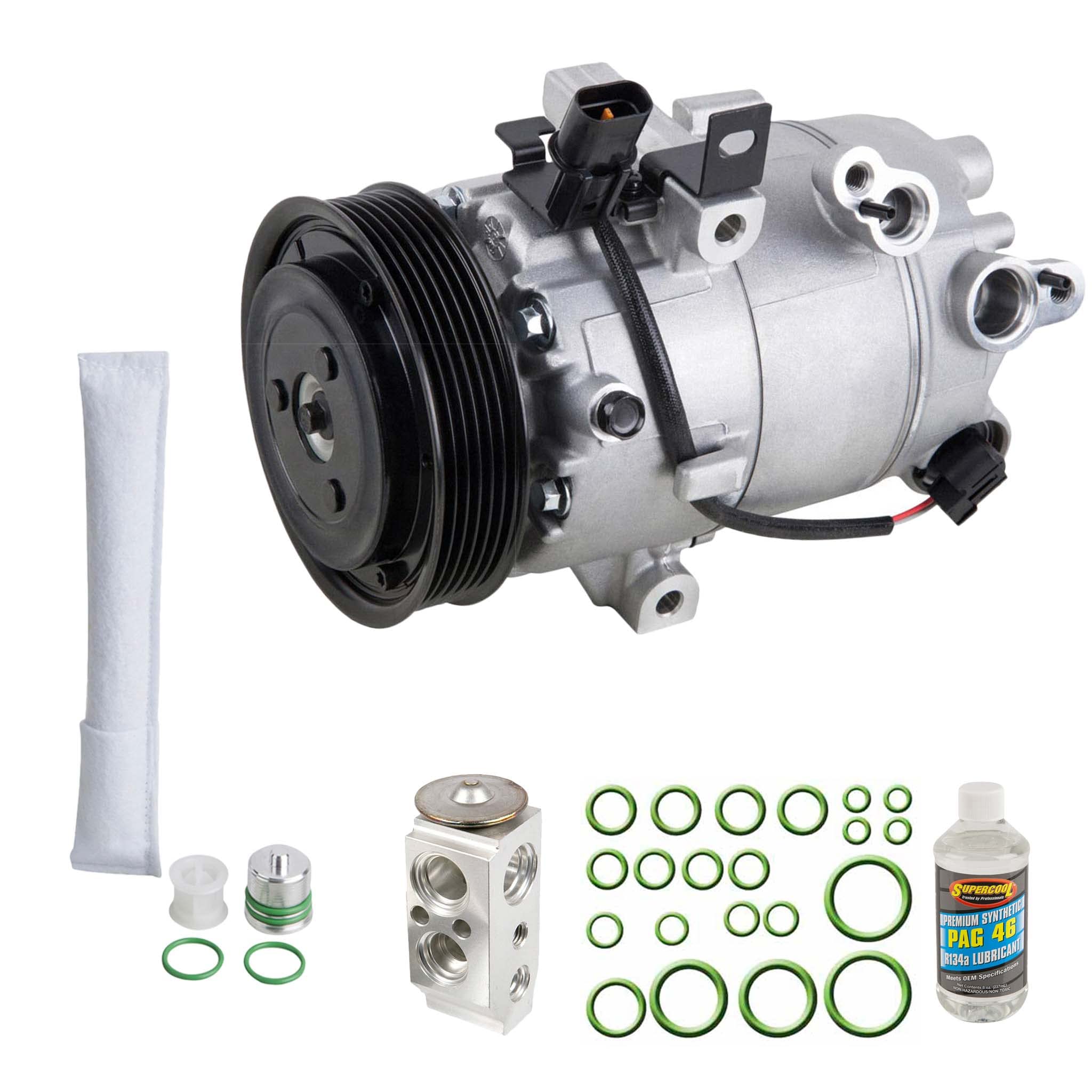 New Hyundai Elantra GT 2013-2014 AC Compressor & A/C Repair Kit - 61-93710RK | OEM Replacement | BuyAutoParts | Perfect for Summer Cooling System Repair & Maintenance