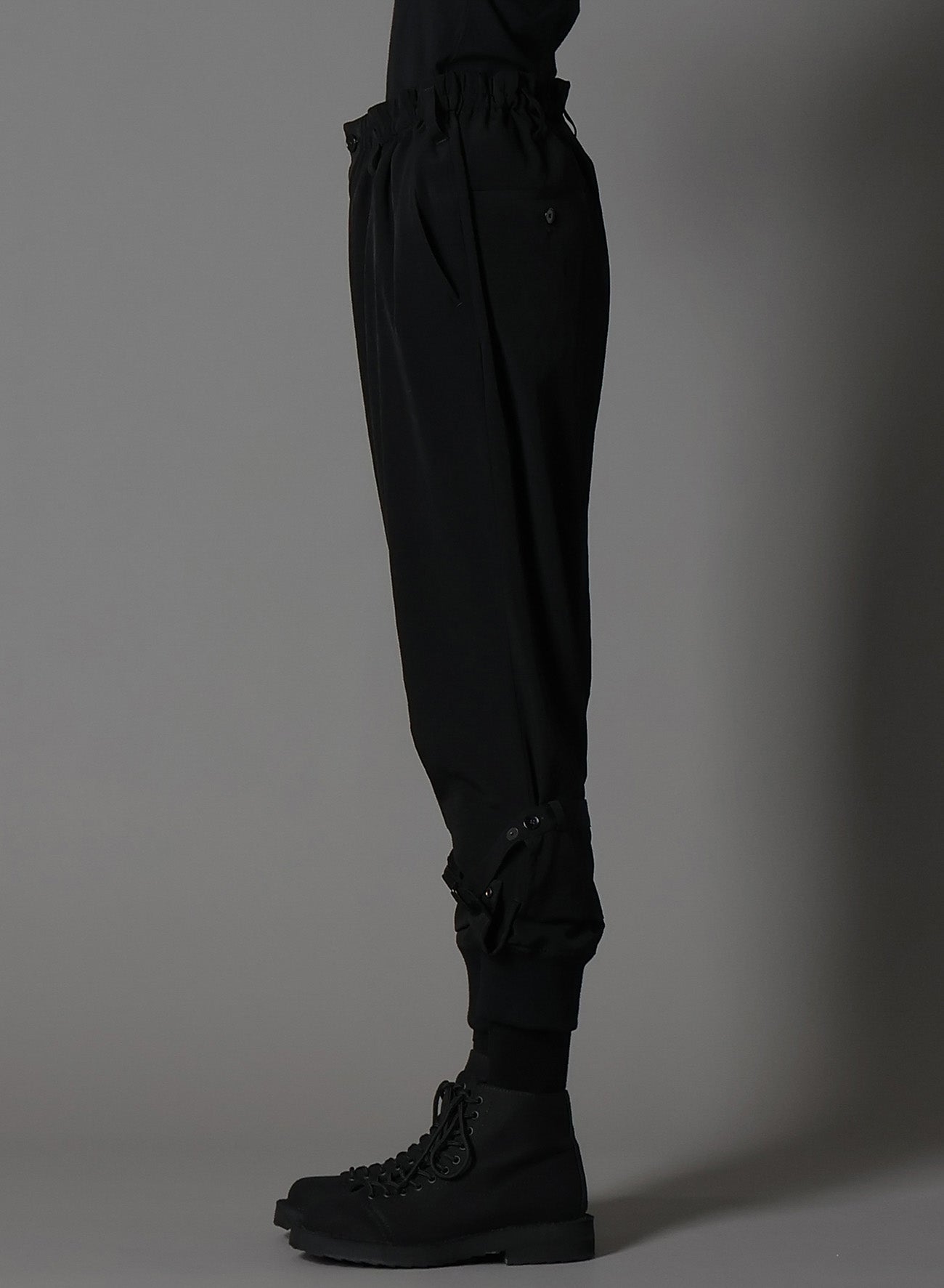 CREPE DE CHINE DOUBLE HEM RIB PANTS for Women - Comfortable High Waist Flowy Trousers | Perfect for Office Wear, Casual Outfits & Special Occasions