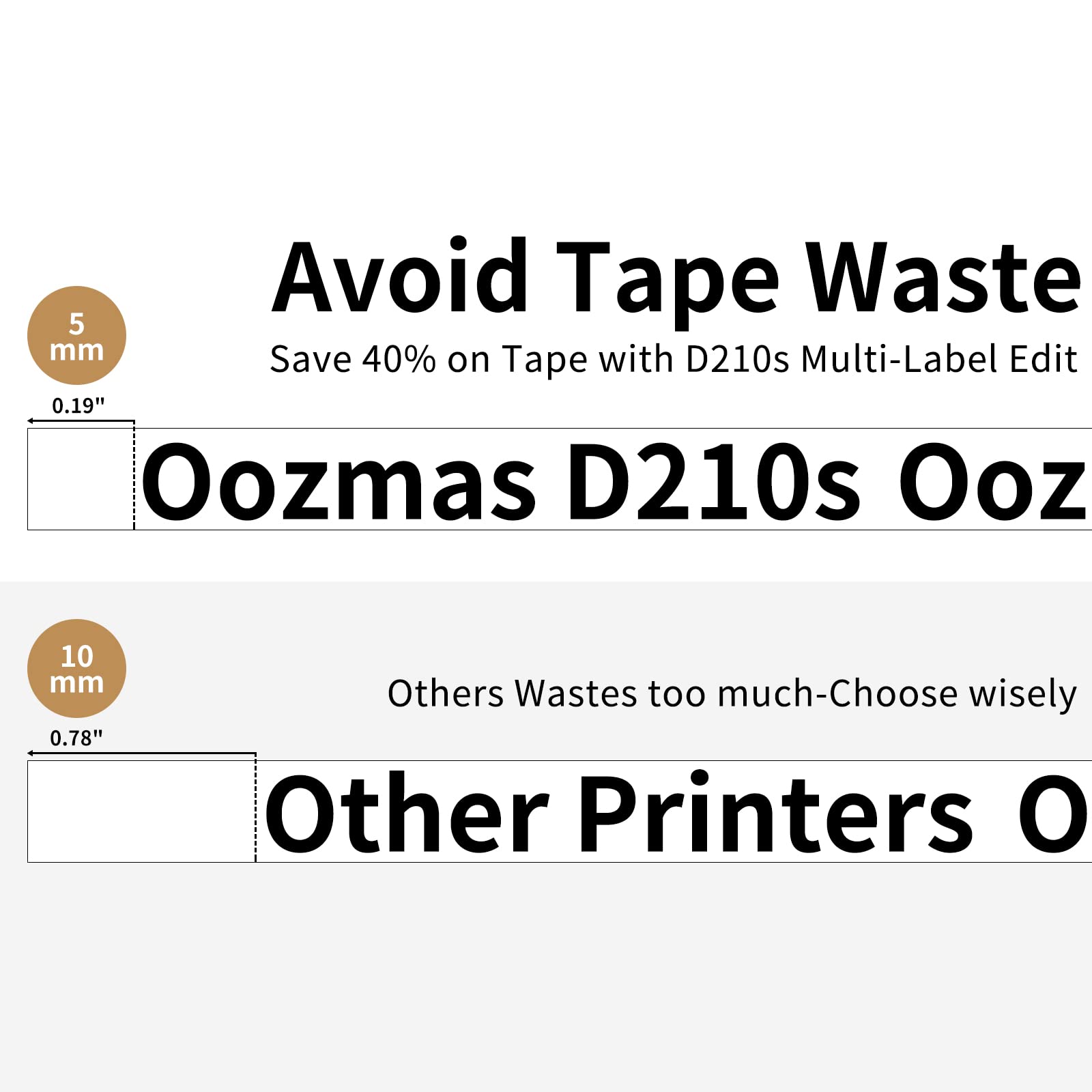 Oozmas Label Maker Machine with QWERTY Keyboard - Home, Office & School Organizing Tool with Tape & AC Adapter - One Touch Keys for Easy Labeling (Yellow) - Perfect for Pantry Organization, File Sorting & Classroom Supplies