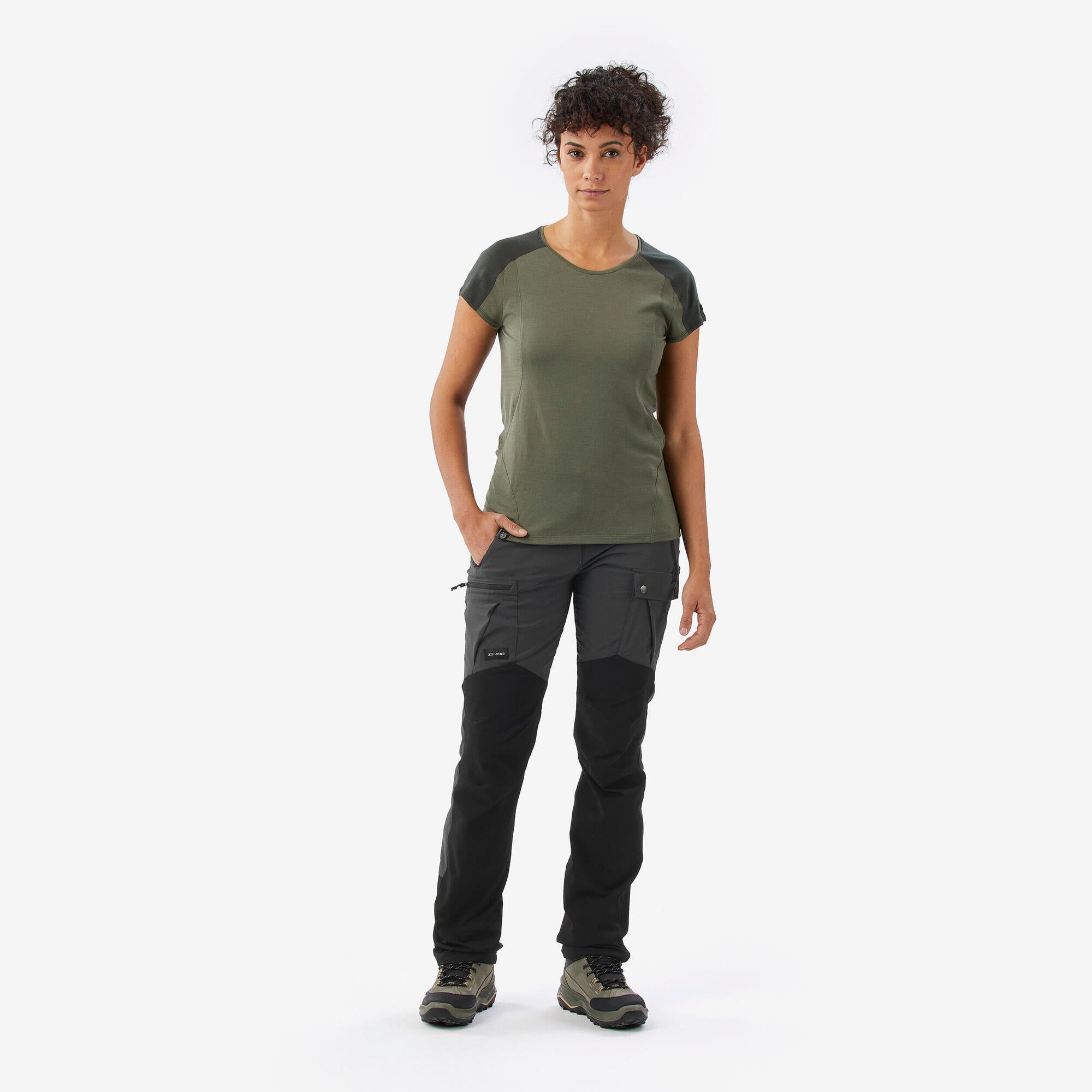 Simond Women’s MT500 Merino Wool T-Shirt - Soft Breathable Base Layer for Hiking, Yoga & Outdoor Activities
