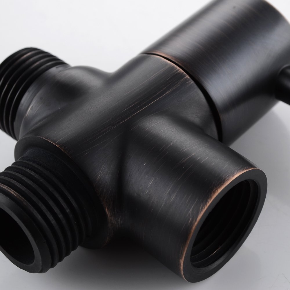 2-Way Shower Diverter Valve - Oil Rubbed Bronze Shower Head Adapter & Splitter for Handheld Shower - Perfect for Bathroom Renovation & Multi-Function Shower Systems