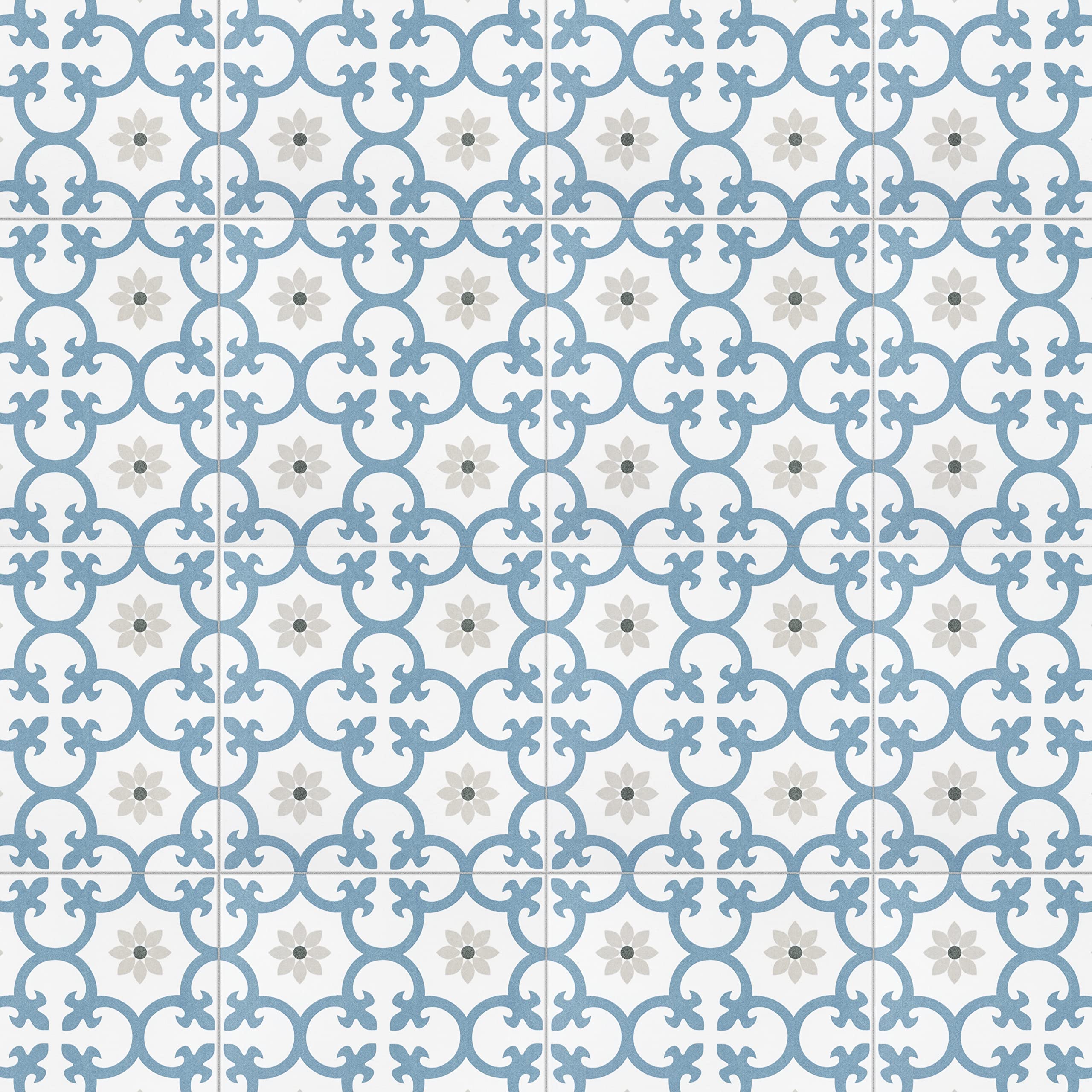 Merola Tile Daria Niagara 9.75x9.75 Inch Porcelain Floor and Wall Tile - Perfect for Bathroom, Kitchen Backsplash, and Shower Renovations