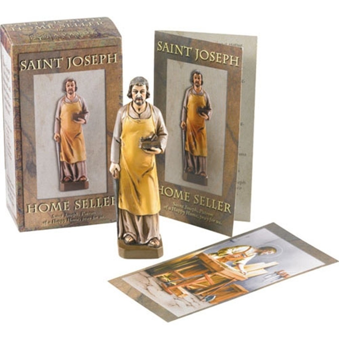 St. Joseph Home Seller Statue Kit - Patron Saint of Real Estate - Bury for Quick House Sale - Perfect for Homeowners & Realtors (Prayer Card Included)