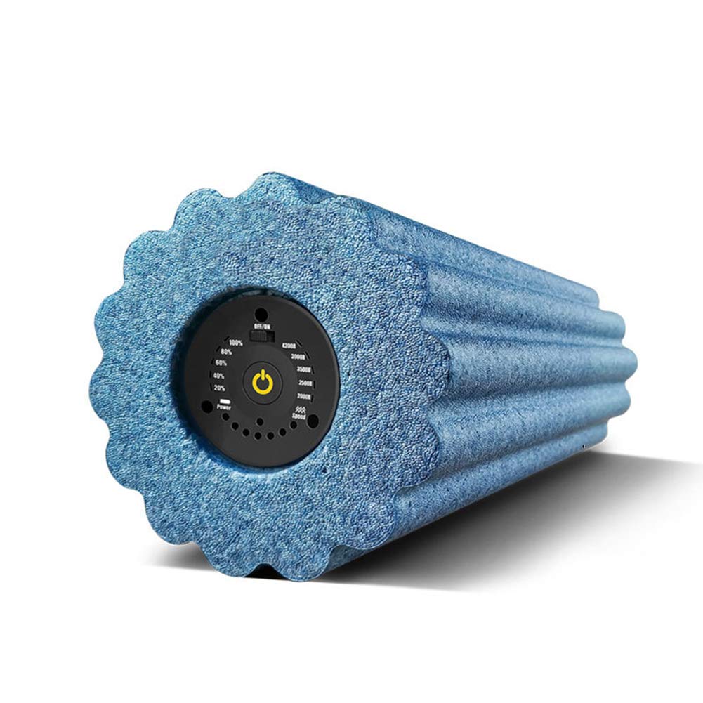 5-Speed Vibrating Foam Roller for Muscle Recovery & Deep Tissue Massage - Electric Fitness & Yoga Roller for Pliability Training - Perfect for Post-Workout, Gym, Home Exercise & Sports Therapy