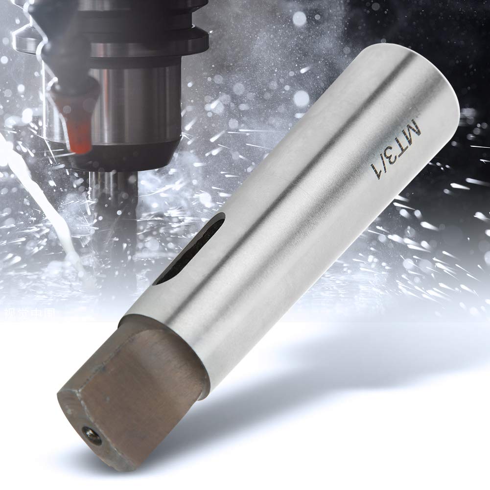 MT3 to MT1 Morse Taper Drill Sleeve Adapter - High Precision Steel Reducer Sleeve for Electric Drills - Industrial & Home Workshop Use