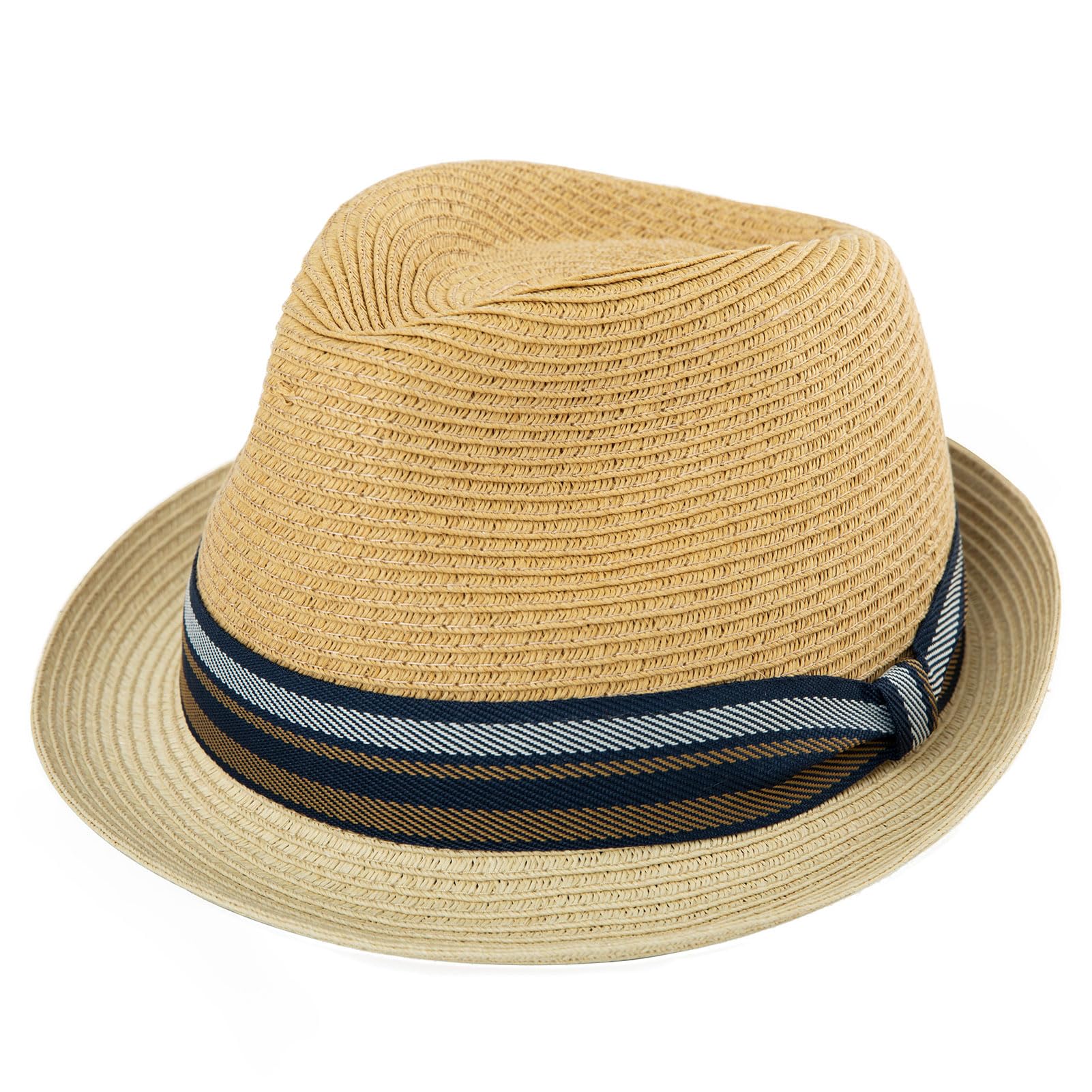 Stylish Oversized Straw Fedora Hat for Men - L/XL Size, UPF 50 Sun Protection, Summer Beach Panama Trilby Gatsby Derby Hat | Perfect for Outdoor Activities, Vacations, and Fashion Statements