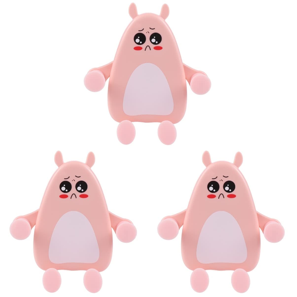 Mikikit 3-Pack Rotatable Cartoon Car Phone Holder - Air Vent Clip Mount for iPhone, Samsung & Smartphones - Perfect for Driving, Commuting & Road Trips