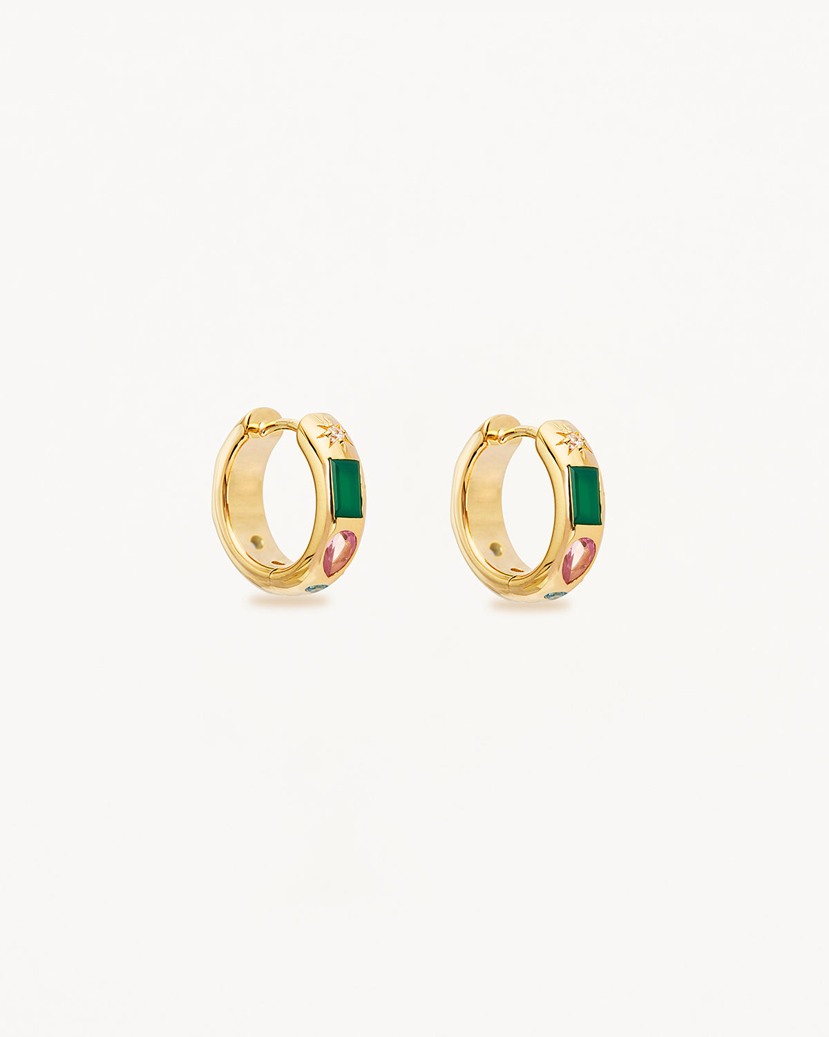 18K Gold Vermeil Connect to the Universe Hoop Earrings - Elegant Celestial Jewelry for Women - Perfect for Daily Wear, Parties & Special Occasions