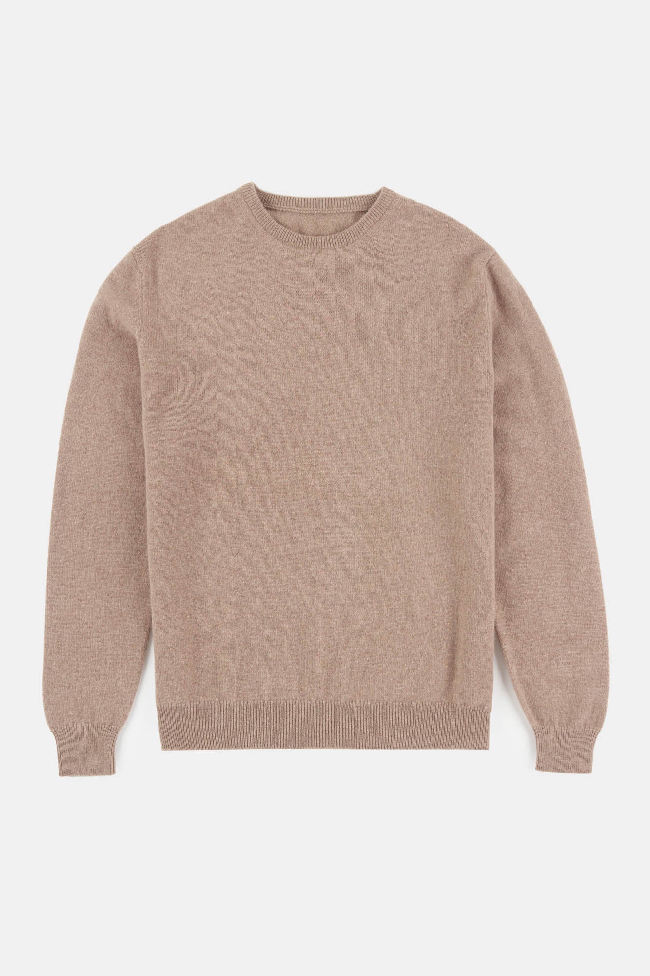 Premium Men's Lambswool Crew Neck Sweater - Soft & Warm Taupe Color - Perfect for Winter, Office Wear & Casual Outfits