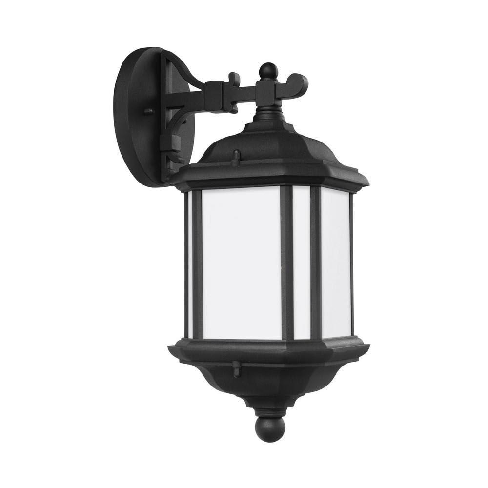 15 Inch Black LED Outdoor Wall Lantern - Traditional One Light Exterior Fixture for Porch, Patio & Garden Lighting - Weather Resistant Design - Model 73-Bel-2756457