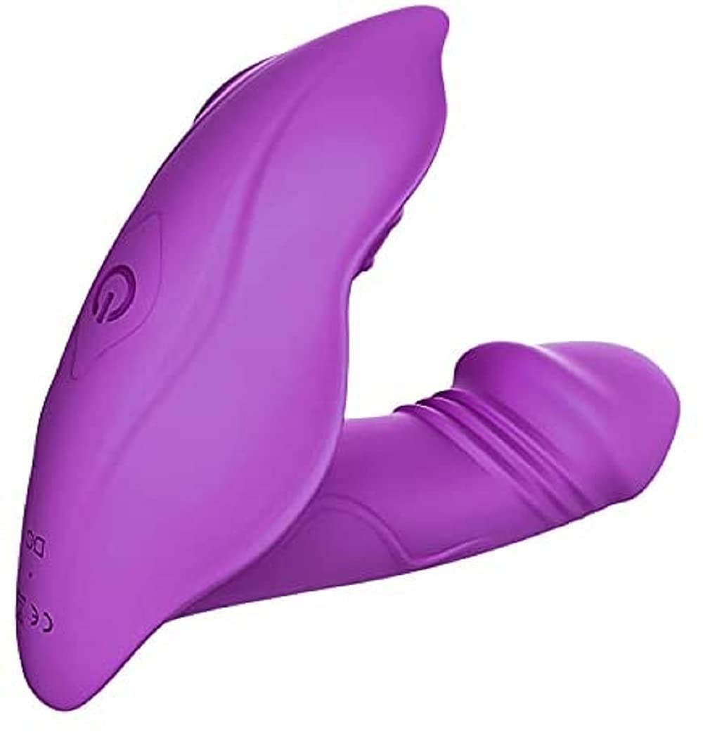 Remote Control Massager for Women & Men - Powerful Thrusting Adult Toy, Rechargeable Vibrator with 10 Speeds for Couples Pleasure - Perfect for Gifts, Relaxation & Intimate Moments (Violet, Model V4983)