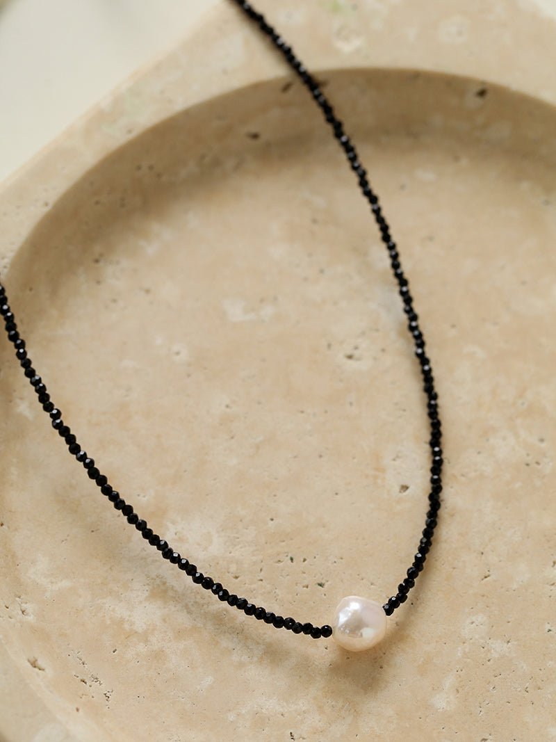 Elegant Baroque Pearl Necklace - Monochrome Style for Women | Perfect for Weddings, Parties & Special Occasions
