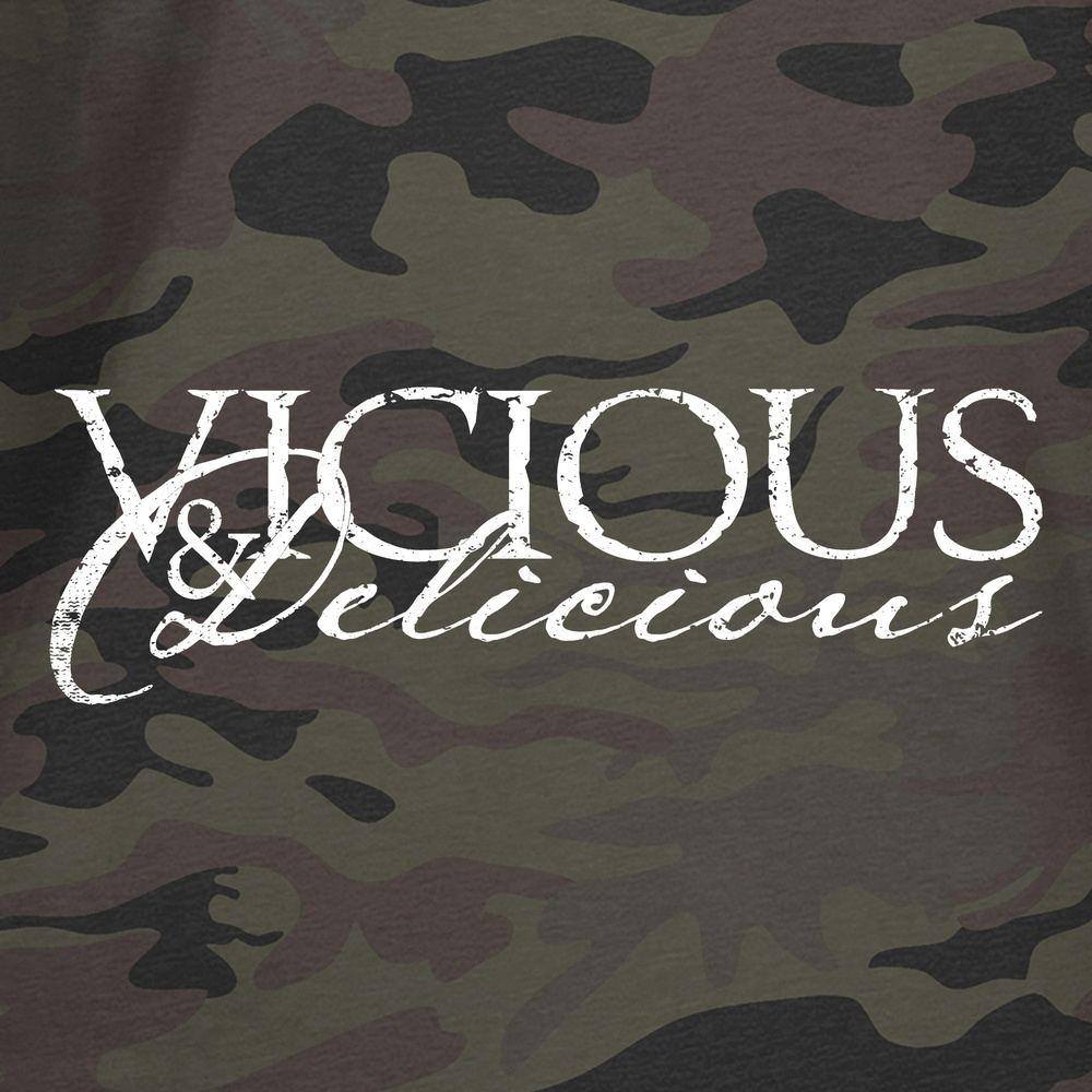 Women's Camo Vicious & Delicious Graphic T-Shirt - Trendy Casual Streetwear for Everyday Wear | Perfect for Outfits, Parties & Fashion Statements