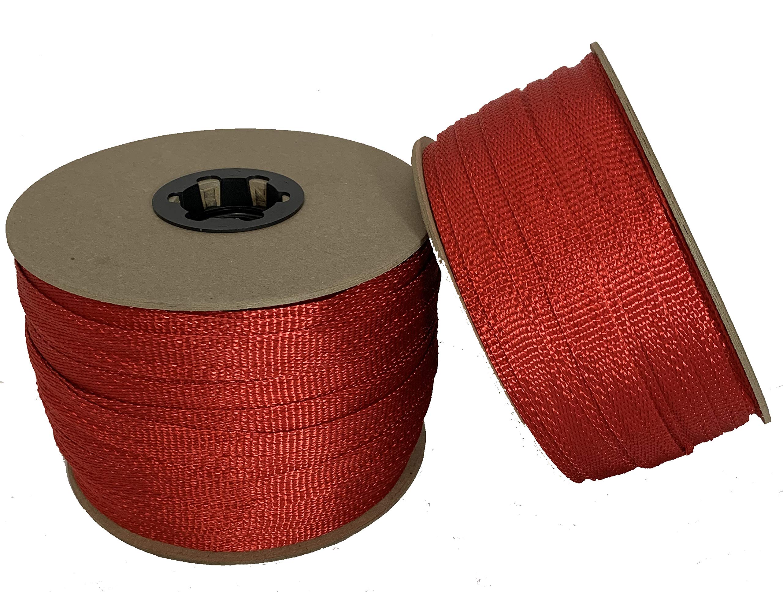 **1/2 Inch RED Cajun Pull Line - 1200 lb. Polyester Pulling Tape - Heavy-Duty Made in USA - Perfect for Cable Installation, Construction & Utility Work**