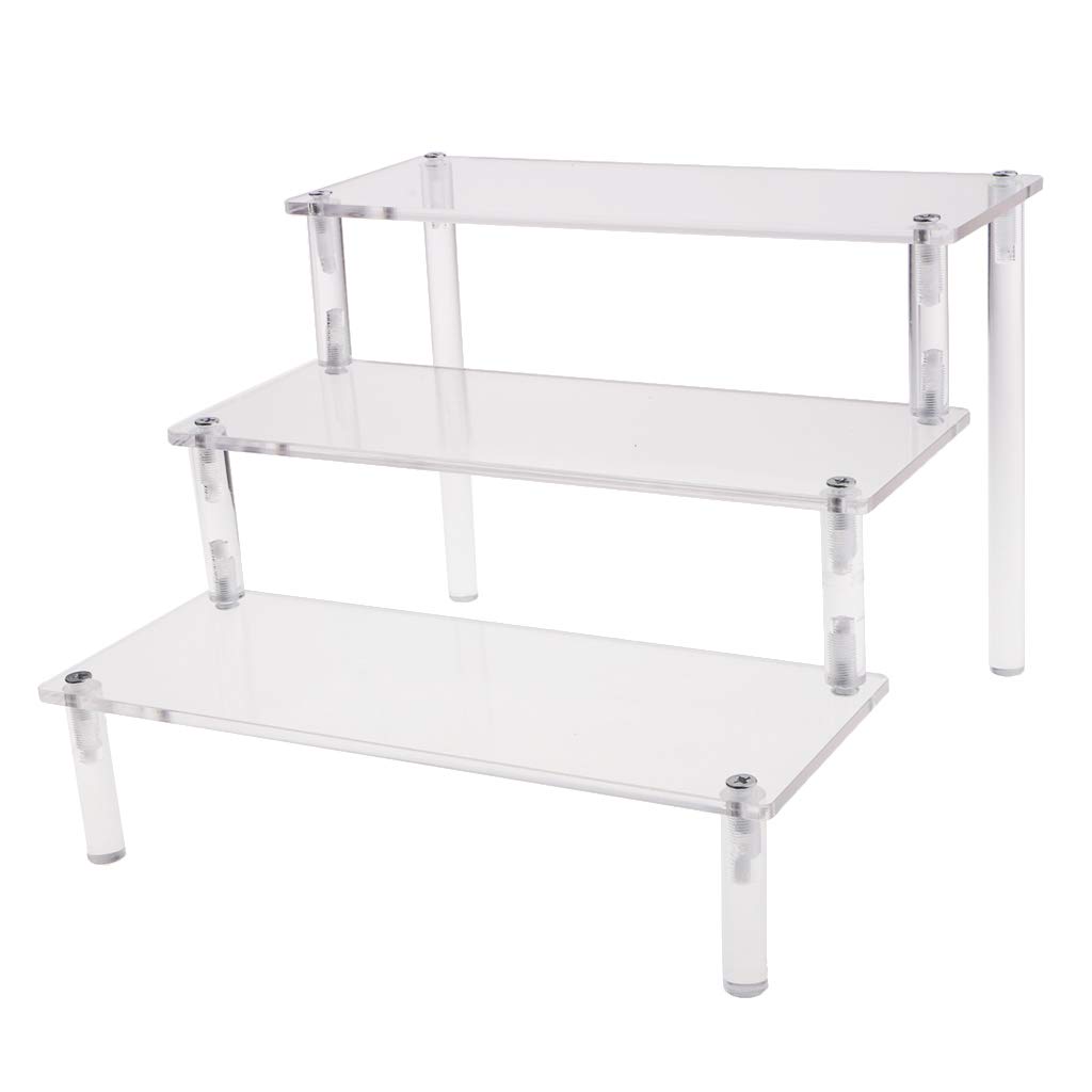 Acrylic Cosmetic Display Stand for Action Figures & Dolls - Clear Organizer for Collectibles, Toys, and Makeup - Perfect for Showcase, Storage, and Home Decor