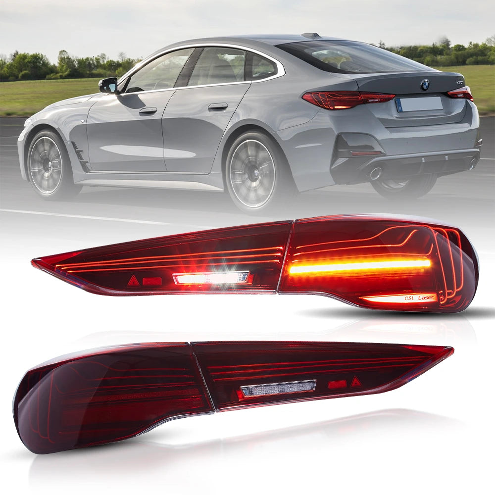 LED Laser Tail Lights Assembly for 2020+ BMW 4 Series G22 G23 G26 G82 G83 - High-Performance Aftermarket Replacement - Enhance Night Visibility & Style for Coupe Convertible Gran Coupe M4 Models