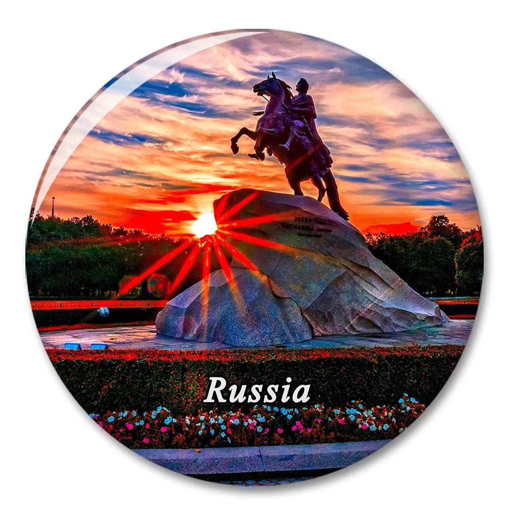 St. Petersburg Russia Fridge Magnet - Strong Refrigerator Sticker, City Travel Souvenir Collection Gift for Tourists (Perfect for Refrigerators, Lockers, Office Decor & Travel Memory Displays)