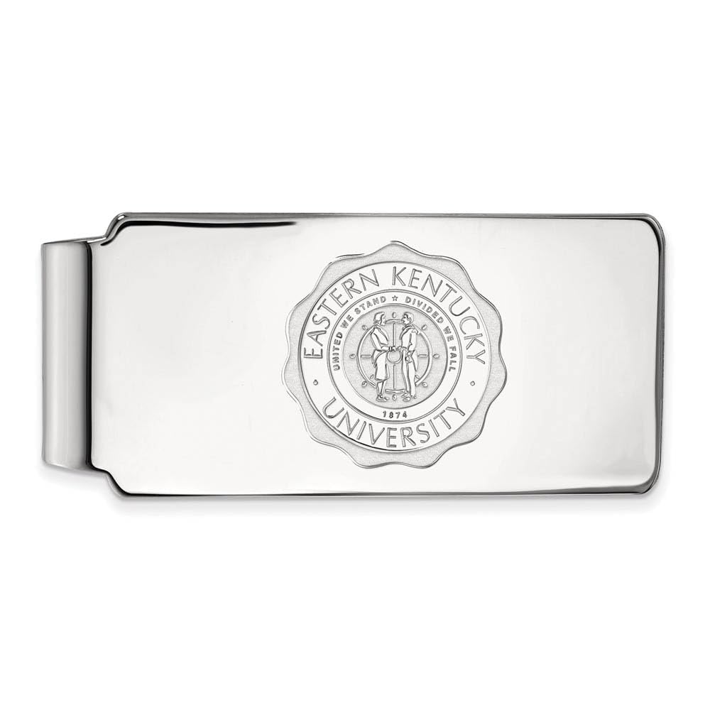 14KW Gold Plated Eastern Kentucky University Money Clip - Engraved EKU Crest for Alumni Gifts, Graduation Presents & Wallet Accessories