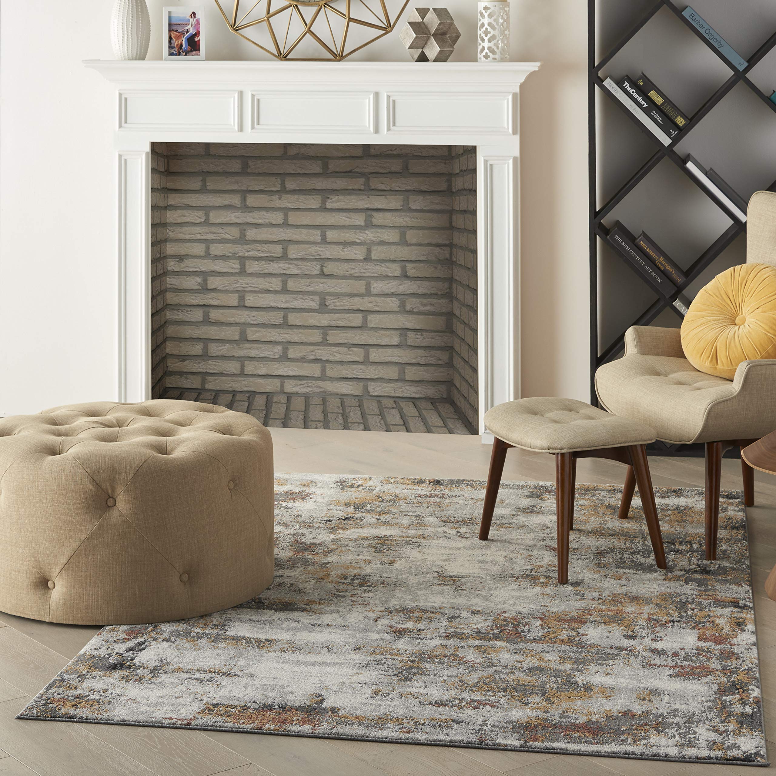 Nourison Ludlow Contemporary Grey/Multi 5'3