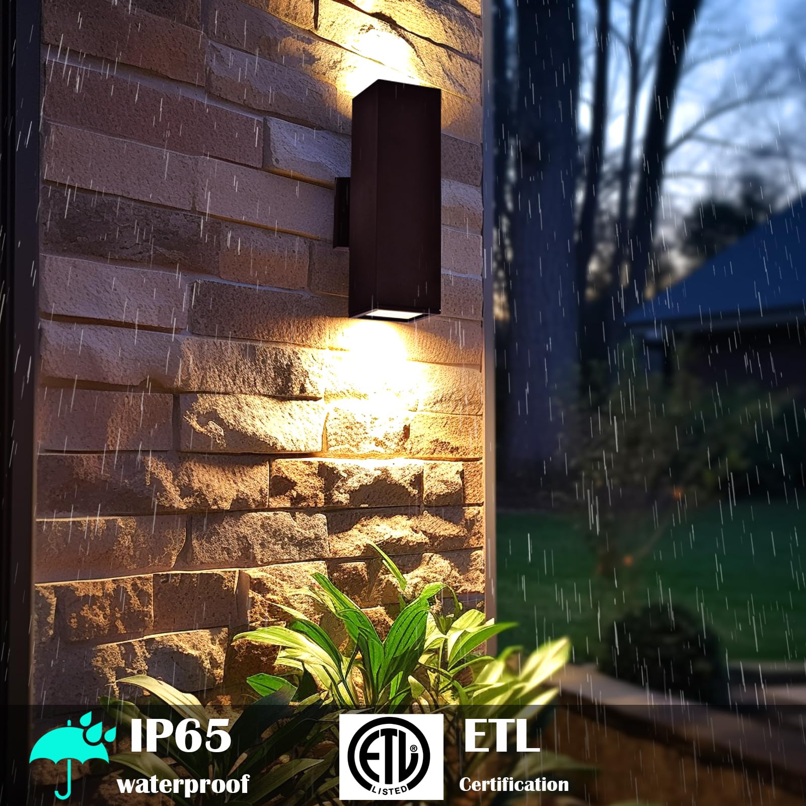 Dusk to Dawn Outdoor Wall Sconces - Oil Rubbed Bronze Waterproof Porch Lights with Rust Proof Finish - ETL Certified for Garage, Balcony, Entryway & Patio Lighting | Perfect for Home Exterior, Garden & Pathway Illumination
