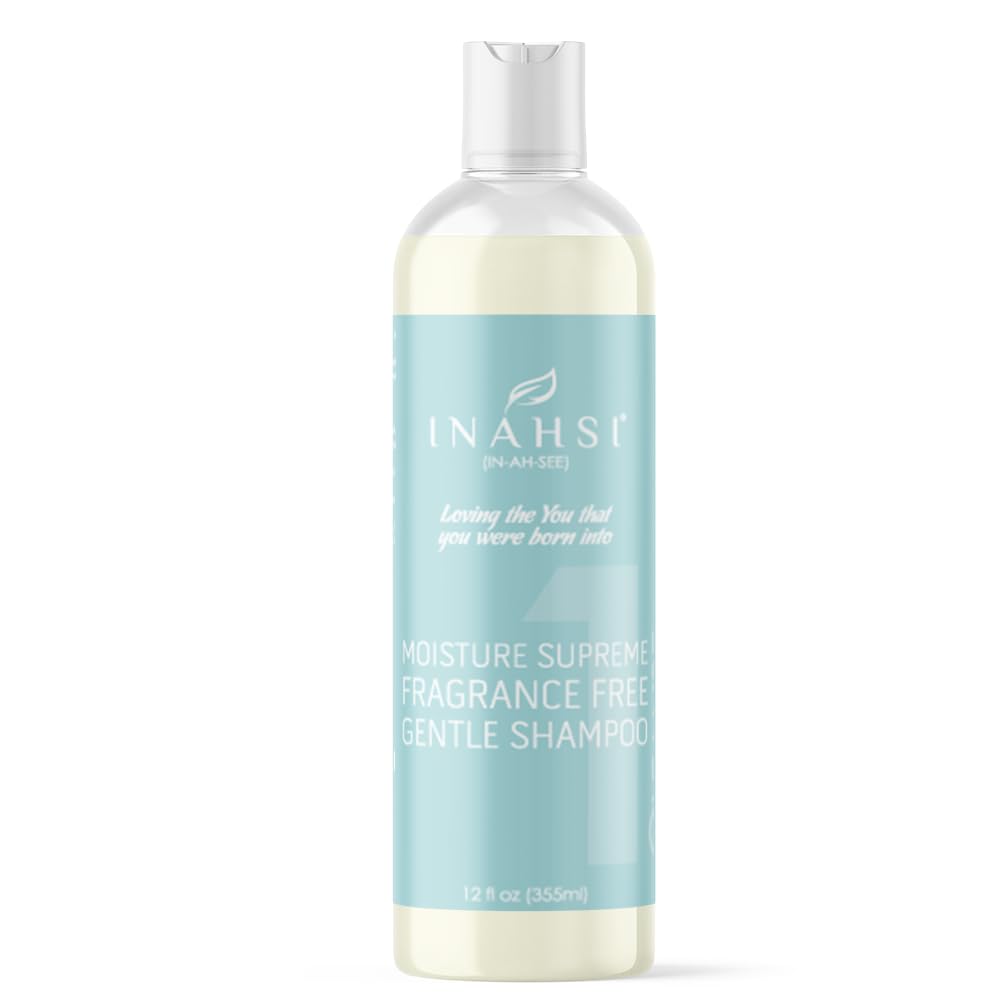 Moisture Supreme Fragrance-Free Gentle Shampoo for Curly Hair - 12oz | Sulfate-Free & Paraben-Free Hair Care for Men, Women & Kids | Made in USA | Perfect for Daily Use & Natural Curl Enhancement