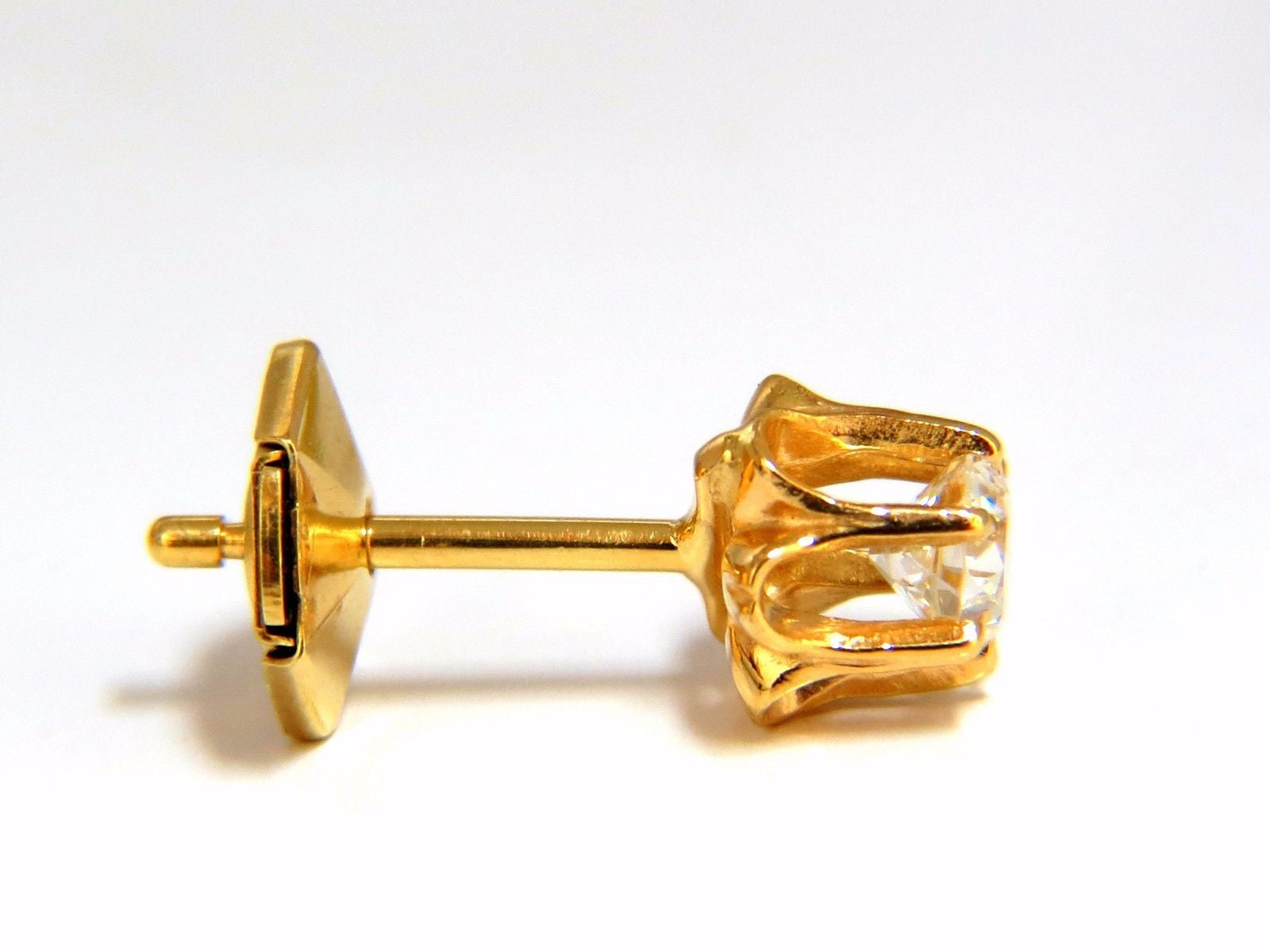 0.50ct Natural Round Single Cut Diamond Stud Earrings in 14Kt Victorian Style - Perfect for Weddings, Anniversaries & Special Occasions