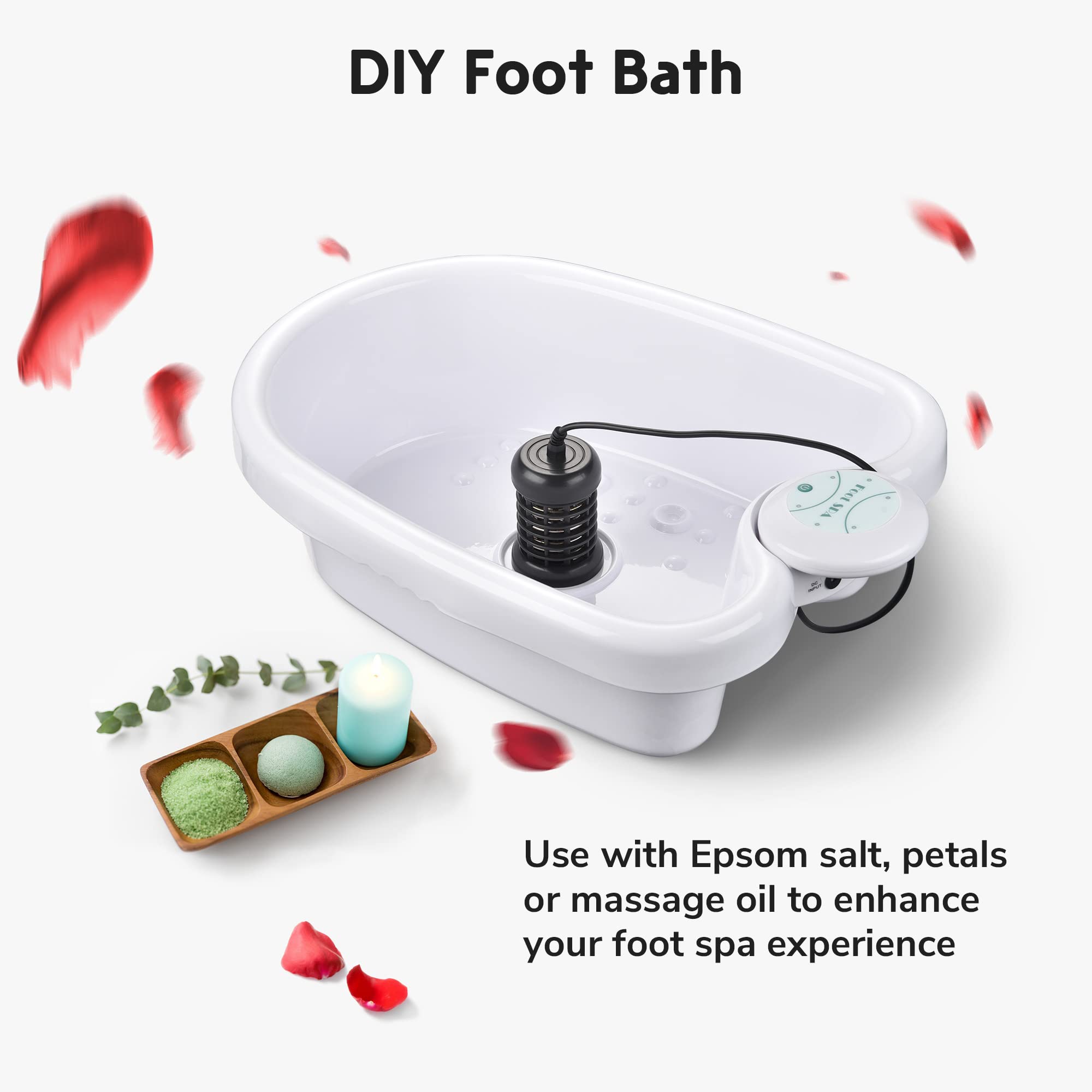 AW Ionic Detox Foot Spa Machine Kit with Liners & Carrying Bag - Home Spa Therapy for Relaxation, Detox & Foot Care - Perfect for Self-Care & Wellness Routines