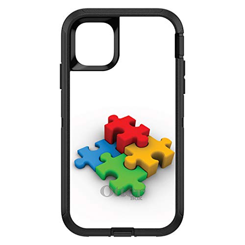 Red Blue Yellow 3D Puzzle Pieces On Black Case
